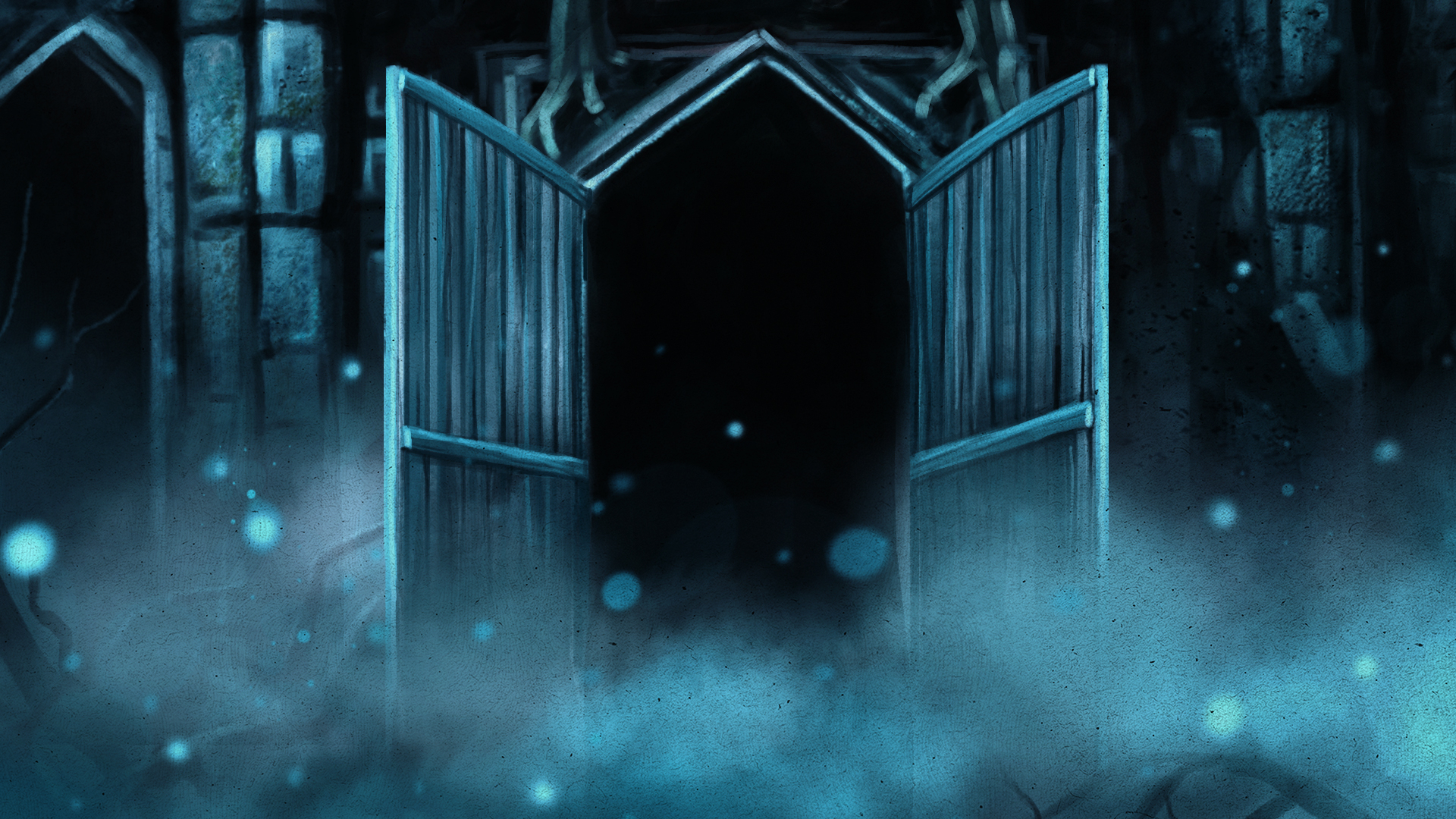 Official Knightmares Kurse haunted house entrance artwork